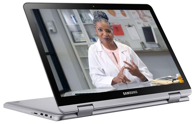 Chromebook showing eLearning course