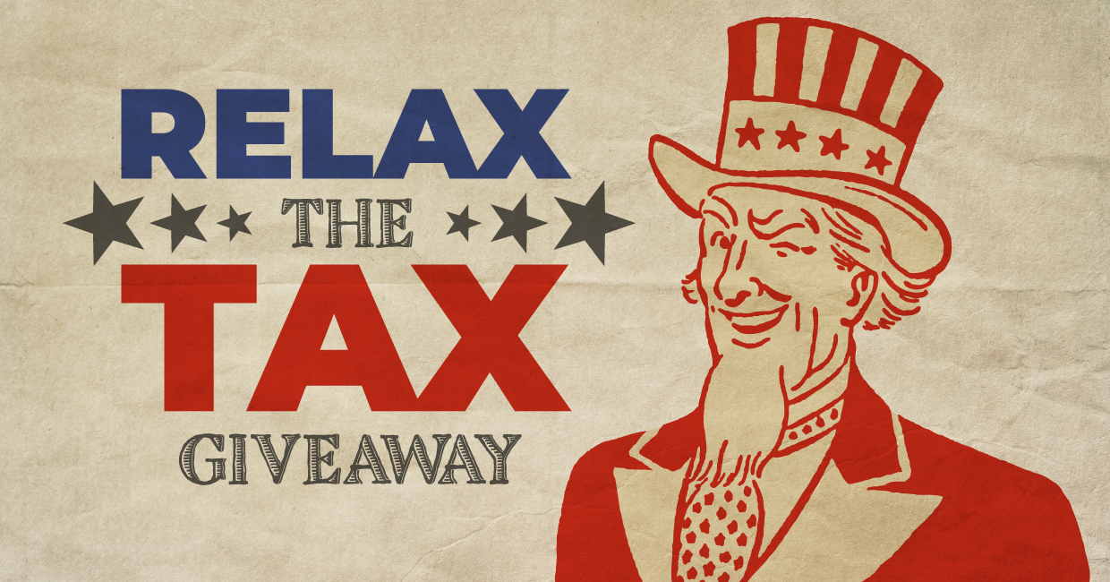Relax the Tax Giveaway from Check Into Cash Uncle Sam Winking